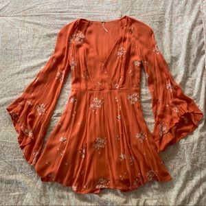 Free People Floral Mini Dress
